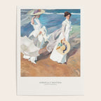 Walk on the Beach Joaquin Sorolla Impressionist Coastal Plein Air Seaside Painting Vintage Design Poster Gallery Image 4