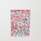 Cherry Blossoms - Melon & Navy Palette Wall Hanging Gallery Image 1