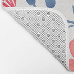 Cherry Blossoms - Melon & Navy Palette Bath Mat Gallery Image 2