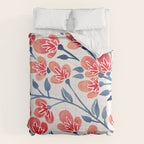 Cherry Blossoms - Melon & Navy Palette Comforter Gallery Image 6