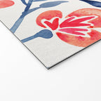 Cherry Blossoms - Melon & Navy Palette Welcome Mat Gallery Image 2