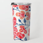 Cherry Blossoms - Melon & Navy Palette Travel Mug Gallery Image 3