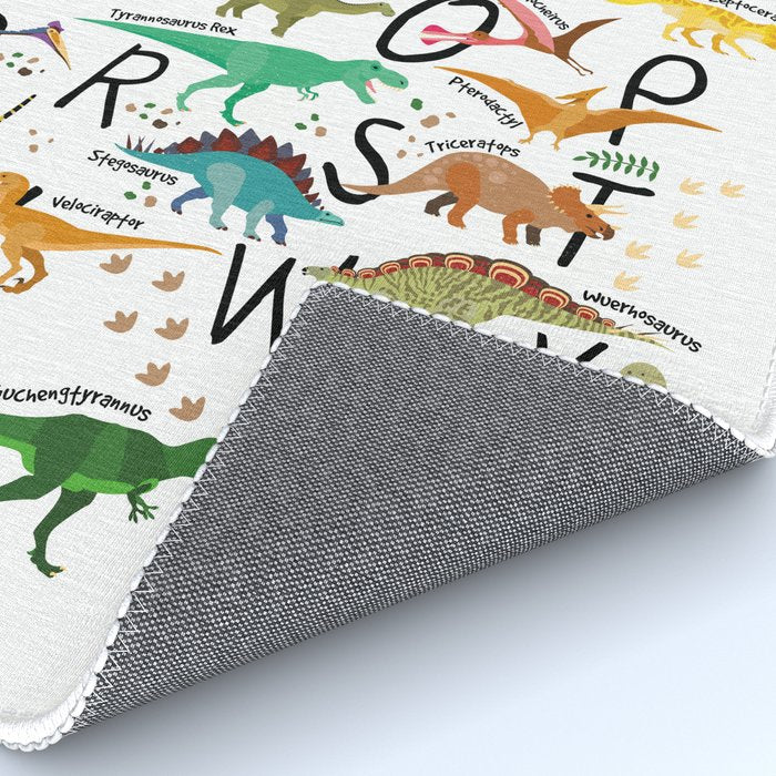Colorful dinosaur alphabet Rug Gallery Image 4