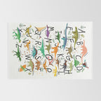 Colorful dinosaur alphabet Rug Gallery Image 2