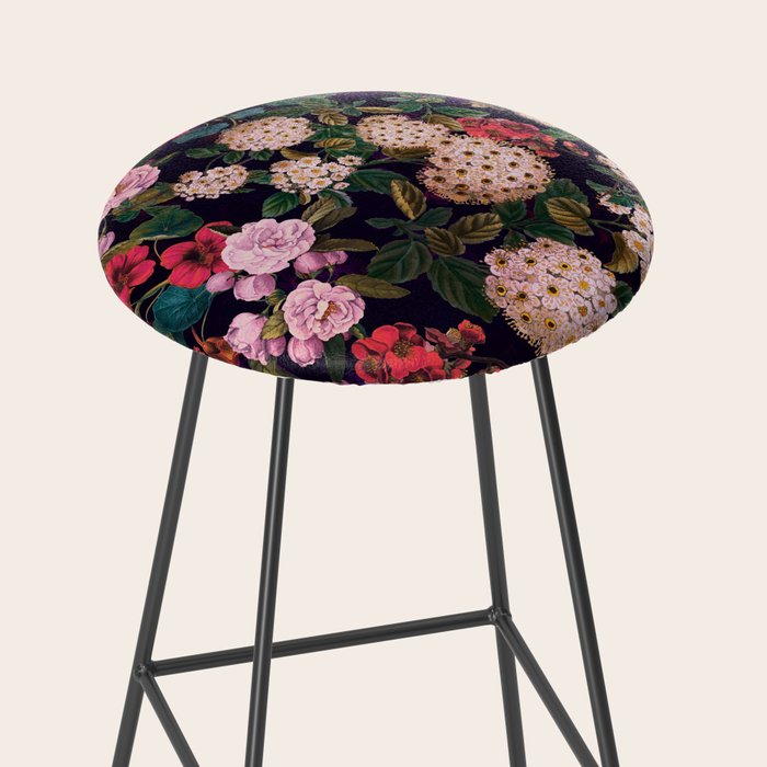 Brightly Glowing Flowers II Stool Gallery Image 2
