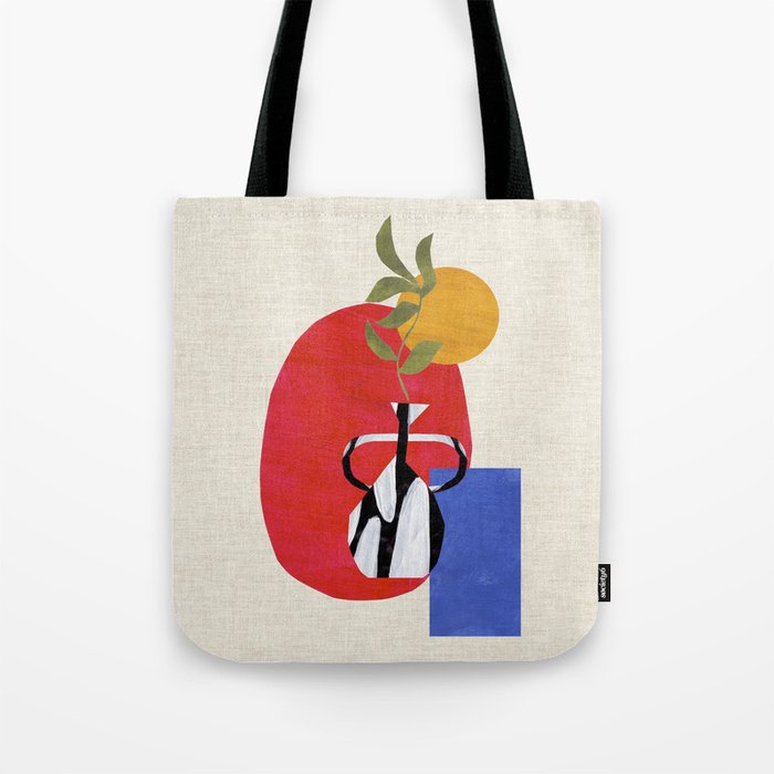 Primary Sun Tribal Vase Tote Bag Gallery Image 1