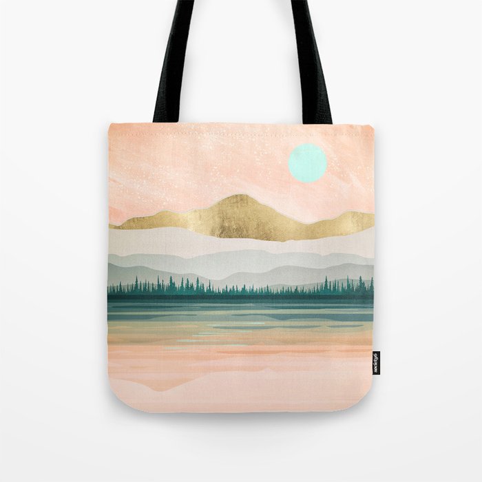Spring Forest Lake Tote Bag Gallery Image 1