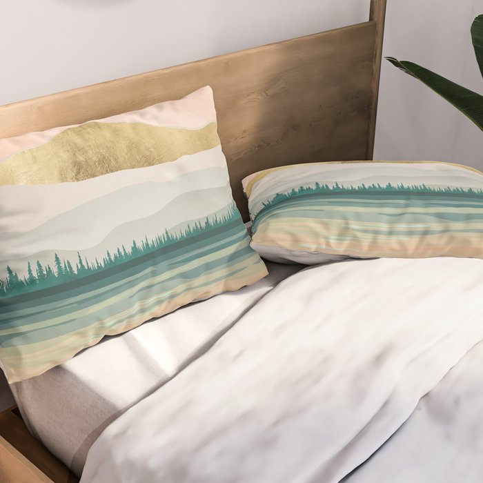 Spring Forest Lake Pillow Sham Gallery Image 2