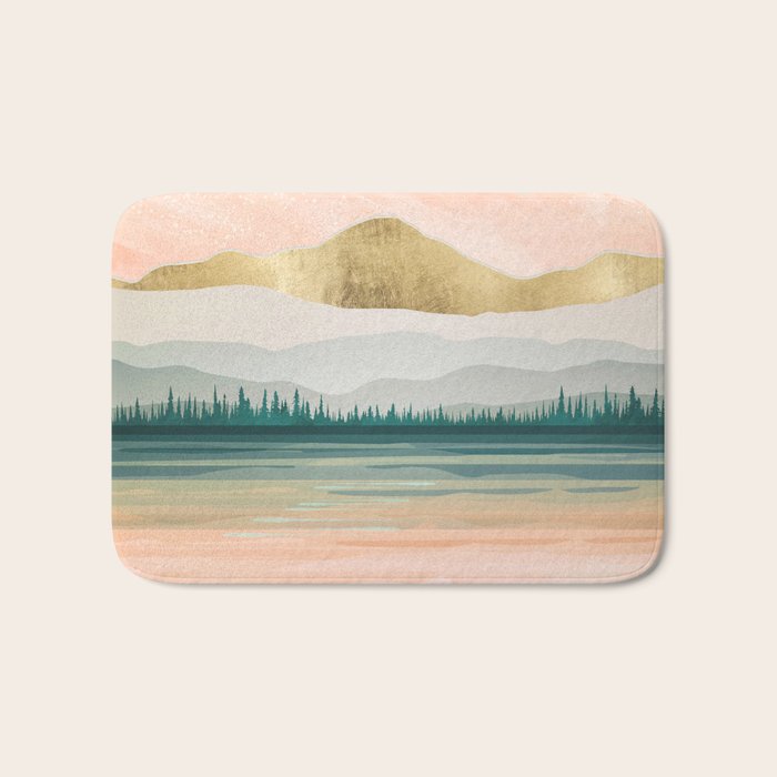 Spring Forest Lake Bath Mat Gallery Image 1