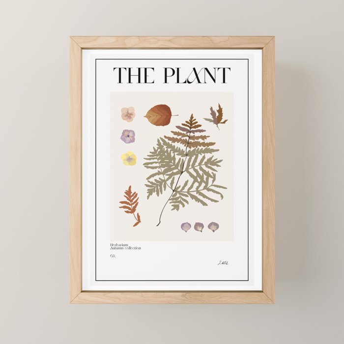 Autumn botanical art Herbarium 4 Mini Art Print Gallery Image 1