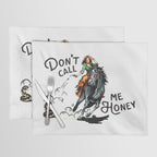 "Don't Call Me Honey" Cowgirl On Horseback Shooting a Rattlesnake Placemat Gallery Image 1