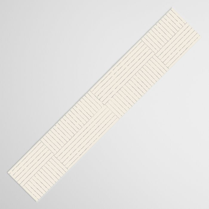 Lines III (Linen Gray) Table Runner Gallery Image 3