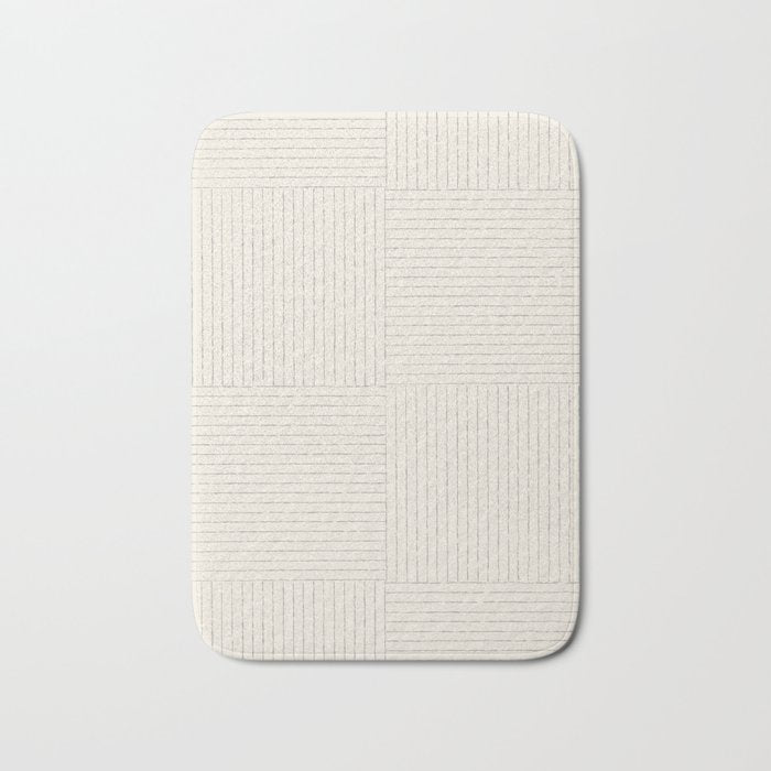 Lines III (Linen Gray) Bath Mat Gallery Image 1