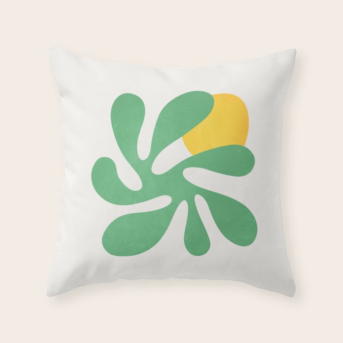 Star Leaf: Matisse Paper Cutouts VI Throw Pillow Gallery Image 6