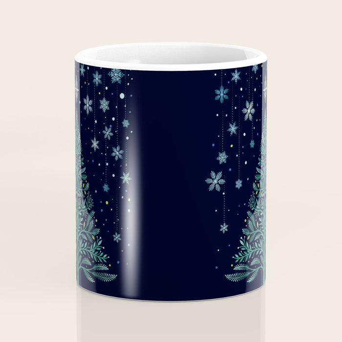 Christmas Night Tree-Snowy Coffee Mug Gallery Image 4