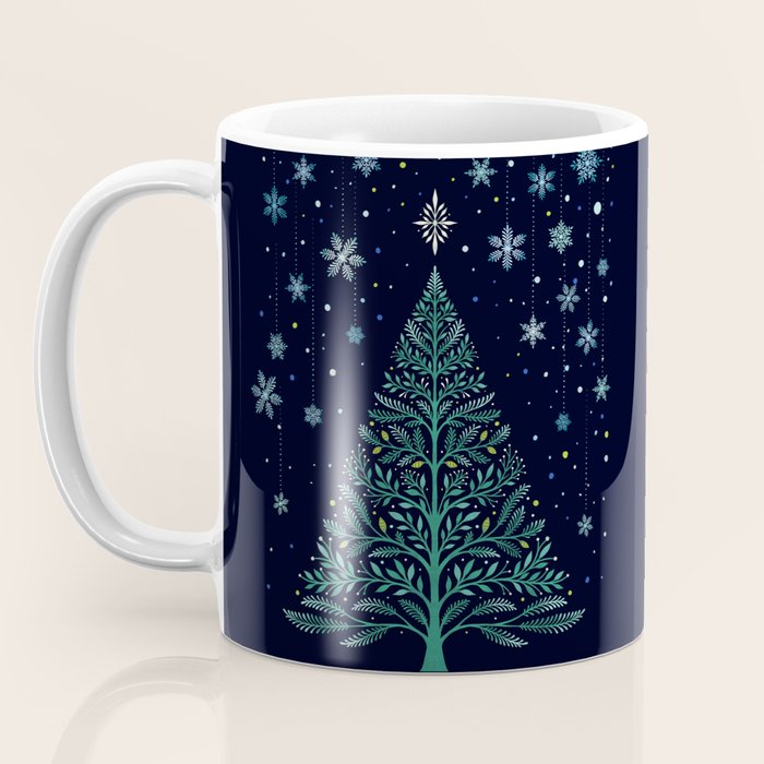 Christmas Night Tree-Snowy Coffee Mug Gallery Image 3