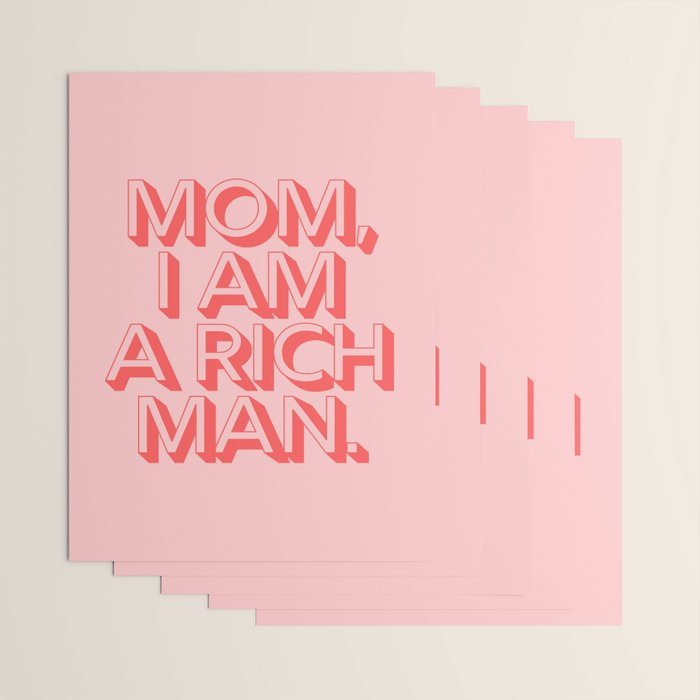 Mom I Am A Rich Man Wrapping Paper Gallery Image 3