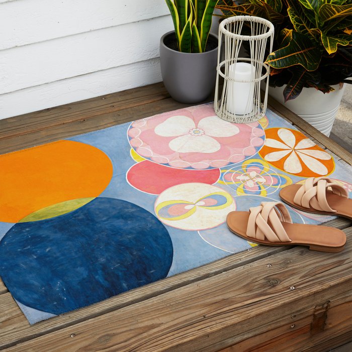 Hilma af Klint "The Ten Largest, No. 02, Childhood, Group IV" Outdoor Rug Gallery Image 2