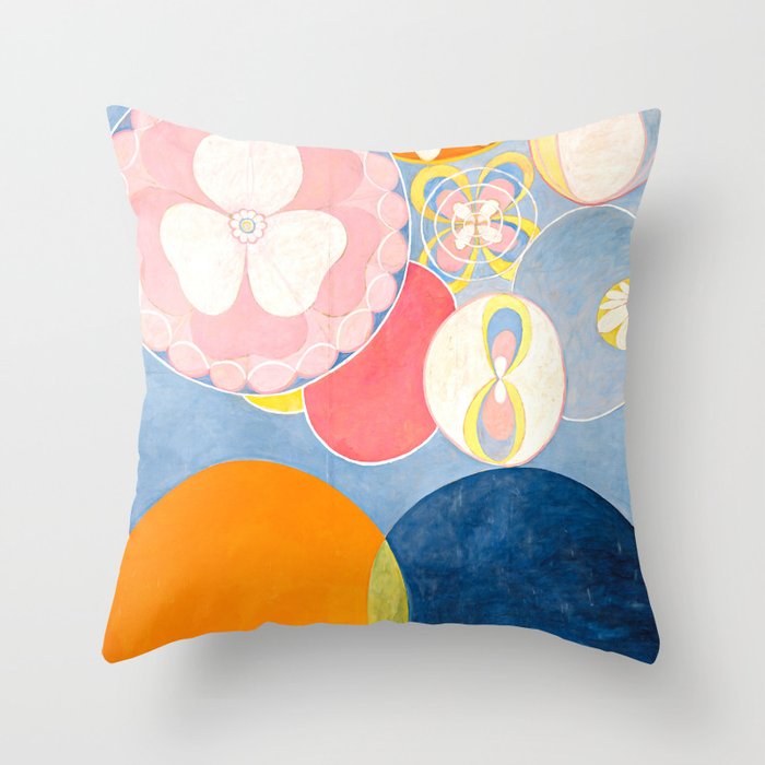 Hilma af Klint "The Ten Largest, No. 02, Childhood, Group IV" Throw Pillow Gallery Image 1