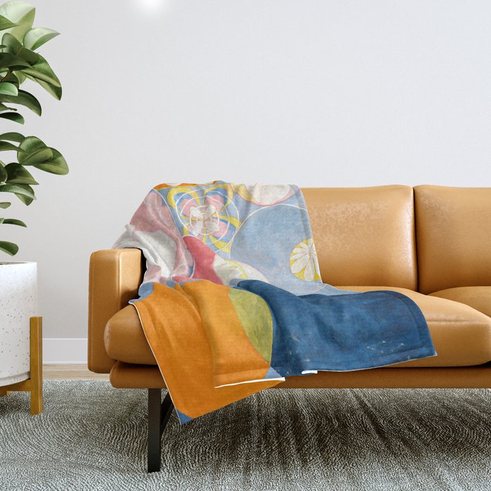 Hilma af Klint "The Ten Largest, No. 02, Childhood, Group IV" Throw Blanket Gallery Image 1