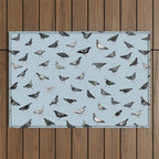 Pigeons Doing Pigeon Things Outdoor Rug Gallery Image 1