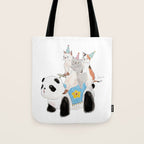 Panda Nyanco - Panda kitty - Tote Bag Gallery Image 1