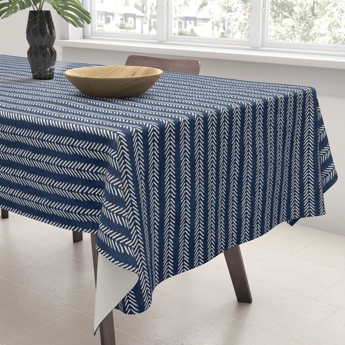 Small Navy Arrowheads Tablecloth Gallery Image 3