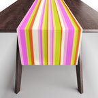 Classic Stripes XVIII - Y2K Pink and Green Table Runner Gallery Image 1