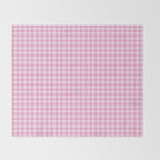 Gingham Plaid Pattern - Pastel Pink Throw Blanket Gallery Image 2