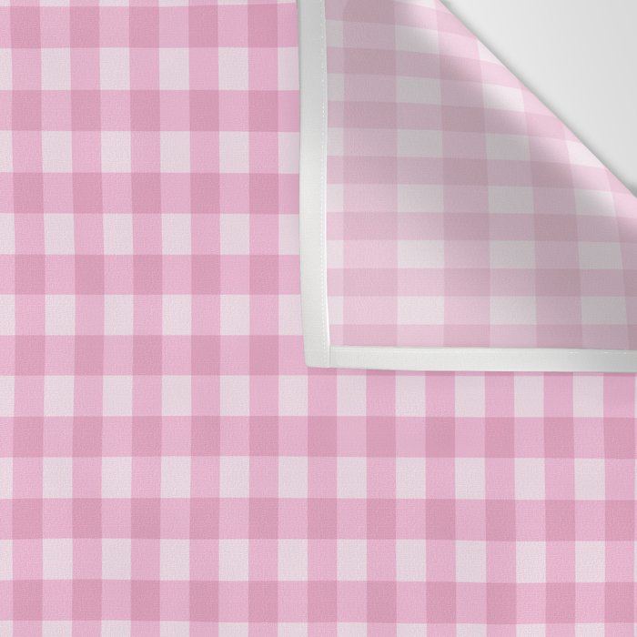 Gingham Plaid Pattern - Pastel Pink Wall Tapestry Gallery Image 3