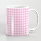 Gingham Plaid Pattern - Pastel Pink Coffee Mug Gallery Image 1