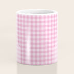 Gingham Plaid Pattern - Pastel Pink Coffee Mug Gallery Image 4