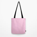 Gingham Plaid Pattern - Pastel Pink Tote Bag Gallery Image 2
