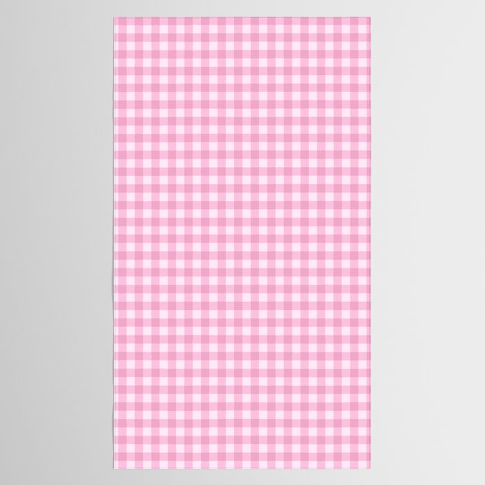 Gingham Plaid Pattern - Pastel Pink Tablecloth Gallery Image 2