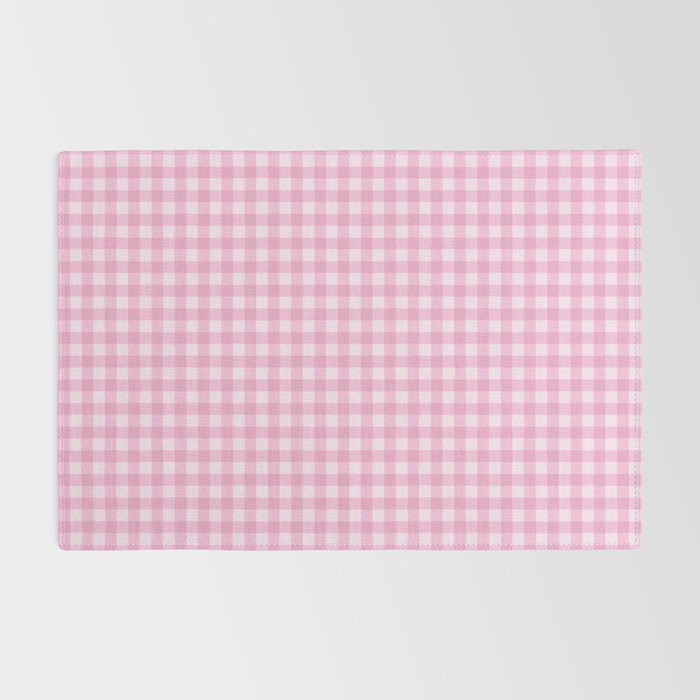 Gingham Plaid Pattern - Pastel Pink Rug Gallery Image 2