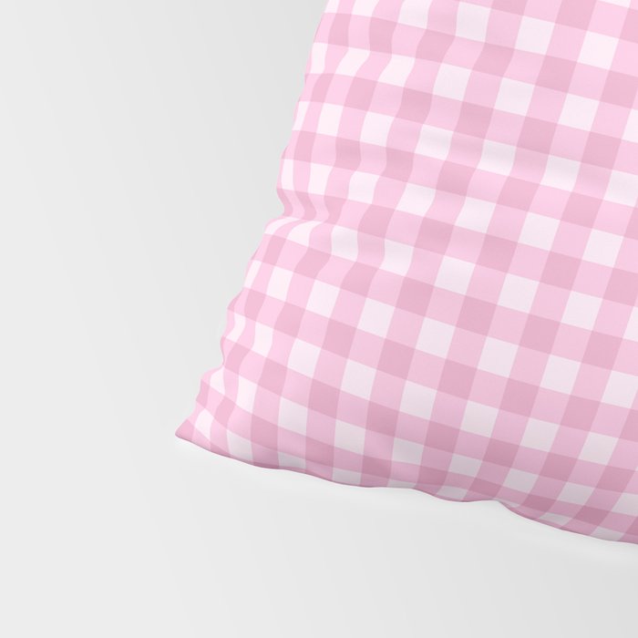 Gingham Plaid Pattern - Pastel Pink Pillow Sham Gallery Image 4