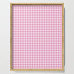 Gingham Plaid Pattern - Pastel Pink Serving Tray Gallery Image 1
