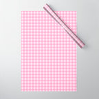Gingham Plaid Pattern - Pastel Pink Wrapping Paper Gallery Image 1