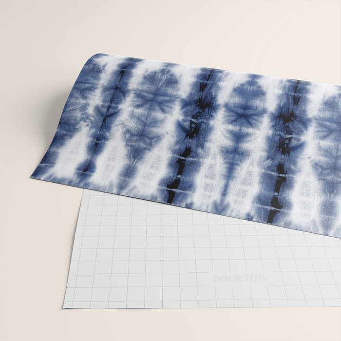 Tiki Shibori Blue Wrapping Paper Gallery Image 2