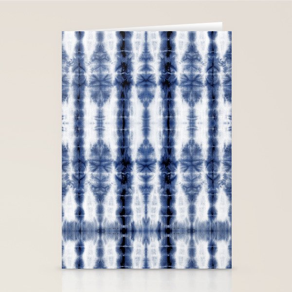 Tiki Shibori Blue Stationery Card Gallery Image 2
