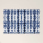 Tiki Shibori Blue Welcome Mat Gallery Image 1