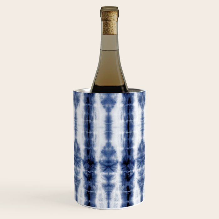 Tiki Shibori Blue Wine Chiller Gallery Image 1