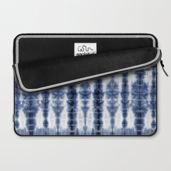 Tiki Shibori Blue Laptop Sleeve Gallery Image 2