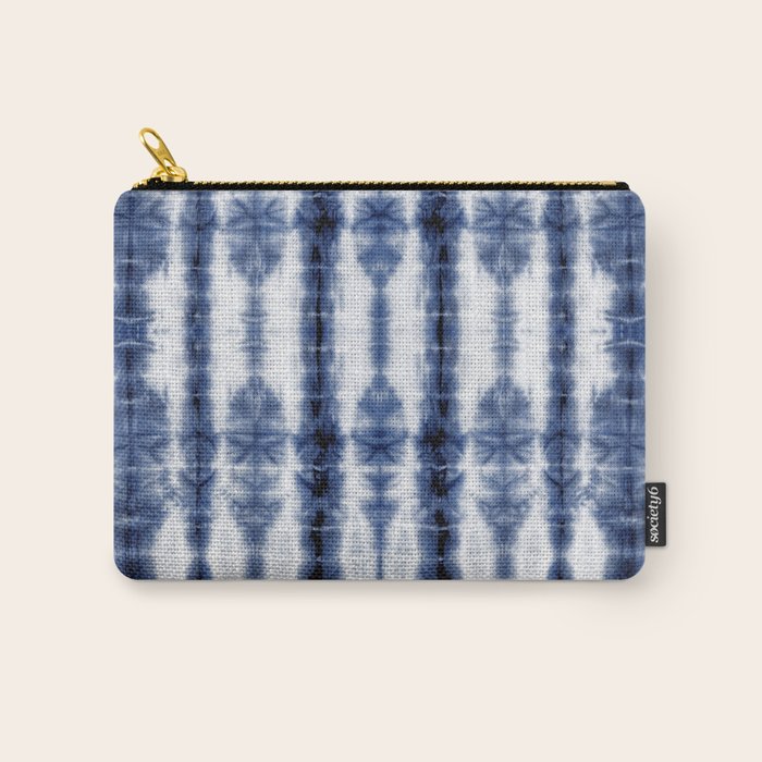 Tiki Shibori Blue Carry All Pouch Gallery Image 1