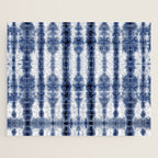 Tiki Shibori Blue Jigsaw Puzzle Gallery Image 1