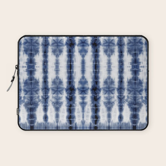 Tiki Shibori Blue Laptop Sleeve Gallery Image 1