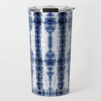 Tiki Shibori Blue Travel Mug Gallery Image 1