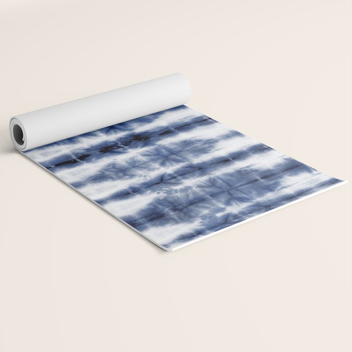 Tiki Shibori Blue Yoga Mat Gallery Image 2