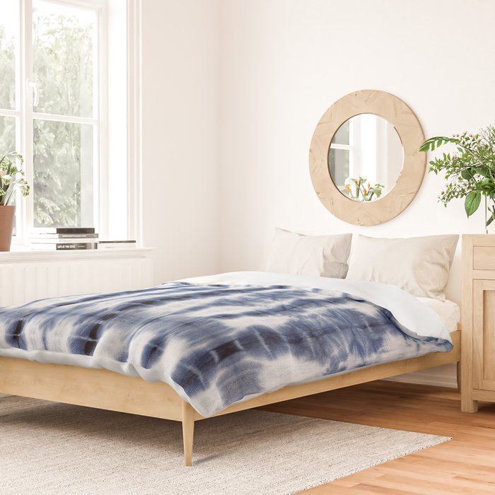 Tiki Shibori Blue Duvet Cover Gallery Image 2