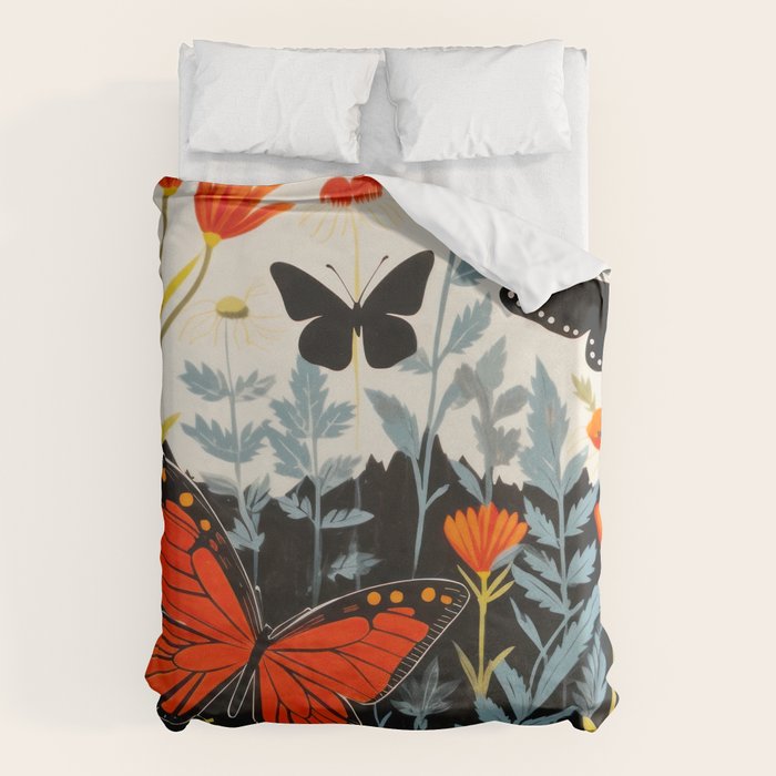 Butterfly Spring Garden Duvet Cover Gallery Image 6